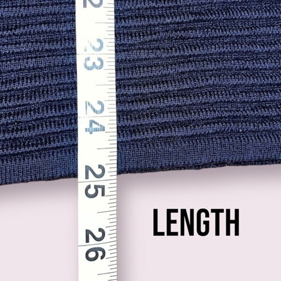 Sandro Paris Wool Sweater Ribbed Navy Black Leather Sleeves Womens Size Small - Picture 7 of 9